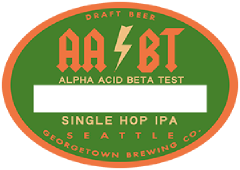 Alpha Acid Beta Test tap label